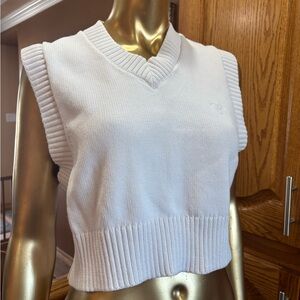 TNA Ivory Knit Sweater Vest